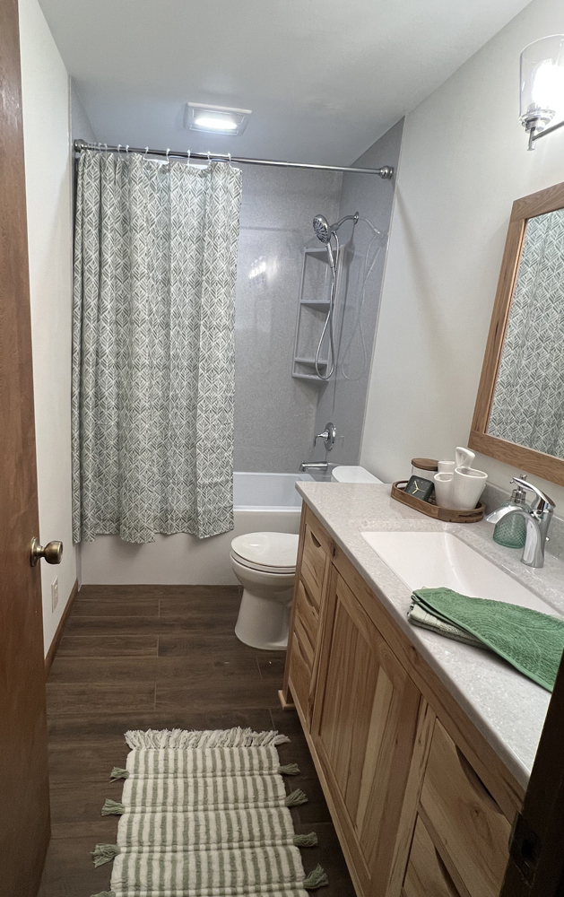 Bathrooms A Shower And Vanity